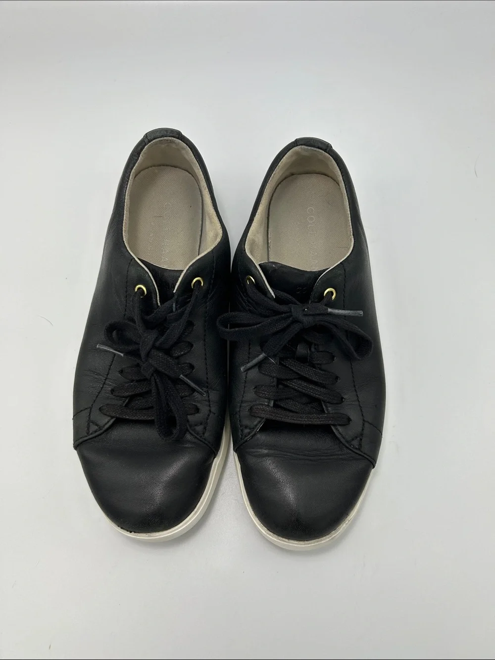 Cole Haan Grand Crosscourt Black Leather Sneakers Size 6B